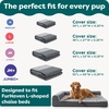 image:imageFurhaven Replacement Dog Bed Cover TwoTone Faux Fur amp Suede L Shaped Chaise Machine Washable  Stone Gray Jumbo XLargeStone Gray