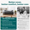 image:imageFurhaven Replacement Dog Bed Cover TwoTone Faux Fur amp Suede L Shaped Chaise Machine Washable  Stone Gray Jumbo XLargeStone Gray