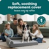 image:imageFurhaven Replacement Dog Bed Cover TwoTone Faux Fur amp Suede L Shaped Chaise Machine Washable  Stone Gray Jumbo XLargeStone Gray