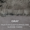 image:imageFurhaven SelfWarming Cat Bed for Indoor Cats 4Bedsin1 amp Washable  Plush Long Faux Fur Convertible Cuddler  Gray SmallSmall
