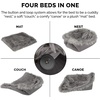 image:imageFurhaven SelfWarming Cat Bed for Indoor Cats 4Bedsin1 amp Washable  Plush Long Faux Fur Convertible Cuddler  Gray SmallSmall
