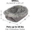 image:imageFurhaven SelfWarming Cat Bed for Indoor Cats 4Bedsin1 amp Washable  Plush Long Faux Fur Convertible Cuddler  Gray SmallSmall