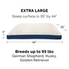 image:imageFurhaven Sherpa amp Suede Mattress Fiberfill Pillow Dog Bed  Navy Jumbo XLargeSherpa  Suede Navy
