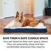 image:imageFurhaven Sherpa amp Suede Mattress Fiberfill Pillow Dog Bed  Navy Jumbo XLargeSherpa  Suede Navy
