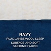 image:imageFurhaven Sherpa amp Suede Mattress Fiberfill Pillow Dog Bed  Navy Jumbo XLargeSherpa  Suede Navy