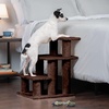 image:imageFurhaven Steady Paws MultiStep Pet Stairs for High Beds amp Sofas  Cream 3StepBrown