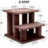 image:imageFurhaven Steady Paws MultiStep Pet Stairs for High Beds amp Sofas  Cream 3StepBrown