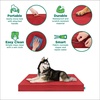 image:imageFurhaven WaterResistant Cooling Gel Dog Bed for Large Dogs w Removable Washable Cover For Dogs Up to 95 lbs  IndoorOutdoor Logo Print Oxford Polycanvas Mattress  Chestnut JumboXLRed