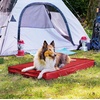 image:imageFurhaven WaterResistant Cooling Gel Dog Bed for Large Dogs w Removable Washable Cover For Dogs Up to 95 lbs  IndoorOutdoor Logo Print Oxford Polycanvas Mattress  Chestnut JumboXLRed