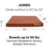 image:imageFurhaven WaterResistant Cooling Gel Dog Bed for Large Dogs w Removable Washable Cover For Dogs Up to 95 lbs  IndoorOutdoor Logo Print Oxford Polycanvas Mattress  Chestnut JumboXLChestnut