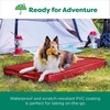 image:imageFurhaven WaterResistant Cooling Gel Dog Bed for Large Dogs w Removable Washable Cover For Dogs Up to 95 lbs  IndoorOutdoor Logo Print Oxford Polycanvas Mattress  Chestnut JumboXLRed