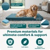 image:imageFurhaven WaterResistant Cooling Gel Dog Bed for Large Dogs w Removable Washable Cover For Dogs Up to 95 lbs  IndoorOutdoor Logo Print Oxford Polycanvas Mattress  Chestnut JumboXLDeep Lagoon