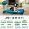 image:imageFurhaven WaterResistant Cooling Gel Dog Bed for Large Dogs w Removable Washable Cover For Dogs Up to 95 lbs  IndoorOutdoor Logo Print Oxford Polycanvas Mattress  Chestnut JumboXLDeep Lagoon