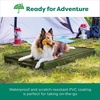 image:imageFurhaven WaterResistant Cooling Gel Dog Bed for Large Dogs w Removable Washable Cover For Dogs Up to 95 lbs  IndoorOutdoor Logo Print Oxford Polycanvas Mattress  Chestnut JumboXLGreen