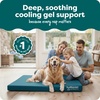 image:imageFurhaven WaterResistant Cooling Gel Dog Bed for Large Dogs w Removable Washable Cover For Dogs Up to 95 lbs  IndoorOutdoor Logo Print Oxford Polycanvas Mattress  Chestnut JumboXLDeep Lagoon