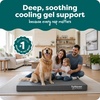 image:imageFurhaven WaterResistant Cooling Gel Dog Bed for Large Dogs w Removable Washable Cover For Dogs Up to 95 lbs  IndoorOutdoor Logo Print Oxford Polycanvas Mattress  Chestnut JumboXLStone Gray
