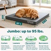 image:imageFurhaven WaterResistant Cooling Gel Dog Bed for Large Dogs w Removable Washable Cover For Dogs Up to 95 lbs  IndoorOutdoor Logo Print Oxford Polycanvas Mattress  Chestnut JumboXLStone Gray