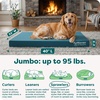 image:imageFurhaven WaterResistant Cooling Gel Dog Bed for Large Dogs w Removable Washable Cover For Dogs Up to 95 lbs  IndoorOutdoor Logo Print Oxford Polycanvas Mattress  Chestnut JumboXLDeep Lagoon