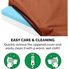 image:imageFurhaven WaterResistant Cooling Gel Dog Bed for Large Dogs w Removable Washable Cover For Dogs Up to 95 lbs  IndoorOutdoor Logo Print Oxford Polycanvas Mattress  Chestnut JumboXLChestnut