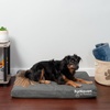 image:imageFurhaven WaterResistant Memory Foam Dog Bed for Large Dogs w Removable Washable Cover For Dogs Up to 95 lbs  IndoorOutdoor Logo Print Oxford Polycanvas Mattress  Stone Gray JumboXLWaterResistant Logo Print Stone Gray