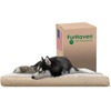 image:imageFurhaven WaterResistant Orthopedic Dog Bed for Large Dogs w Removable Quilt Top amp Washable Cover For Dogs Up to 95 lbs  IndoorOutdoor Quilt Top Convertible Mattress  Gray JumboXLUltra Plush Curly Faux Fur Cream