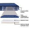 image:imageFurhaven WaterResistant Orthopedic Dog Bed for Large Dogs w Removable Quilt Top amp Washable Cover For Dogs Up to 95 lbs  IndoorOutdoor Quilt Top Convertible Mattress  Gray JumboXLSherpa  Plaid Flannel Midnight Blue