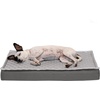 image:imageFurhaven WaterResistant Orthopedic Dog Bed for Large Dogs w Removable Quilt Top amp Washable Cover For Dogs Up to 95 lbs  IndoorOutdoor Quilt Top Convertible Mattress  Gray JumboXLConvertible Quilt Top Gray