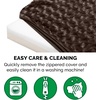 image:imageFurhaven WaterResistant Orthopedic Dog Bed for Large Dogs w Removable Quilt Top amp Washable Cover For Dogs Up to 95 lbs  IndoorOutdoor Quilt Top Convertible Mattress  Gray JumboXLUltra Plush Curly Faux Fur Chocolate