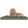 image:imageFurhaven WaterResistant Orthopedic Dog Bed for Large Dogs w Removable Quilt Top amp Washable Cover For Dogs Up to 95 lbs  IndoorOutdoor Quilt Top Convertible Mattress  Gray JumboXLTerry  Suede Forest