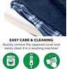 image:imageFurhaven WaterResistant Orthopedic Dog Bed for Large Dogs w Removable Quilt Top amp Washable Cover For Dogs Up to 95 lbs  IndoorOutdoor Quilt Top Convertible Mattress  Gray JumboXLSherpa  Plaid Flannel Midnight Blue