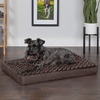 image:imageFurhaven WaterResistant Orthopedic Dog Bed for Large Dogs w Removable Quilt Top amp Washable Cover For Dogs Up to 95 lbs  IndoorOutdoor Quilt Top Convertible Mattress  Gray JumboXLUltra Plush Curly Faux Fur Chocolate