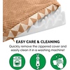 image:imageFurhaven WaterResistant Orthopedic Dog Bed for Large Dogs w Removable Quilt Top amp Washable Cover For Dogs Up to 95 lbs  IndoorOutdoor Quilt Top Convertible Mattress  Gray JumboXLPlush  Kilim Pyramid Latte