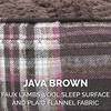 image:imageFurhaven WaterResistant Orthopedic Dog Bed for Large Dogs w Removable Quilt Top amp Washable Cover For Dogs Up to 95 lbs  IndoorOutdoor Quilt Top Convertible Mattress  Gray JumboXLSherpa  Plaid Flannel Java Brown