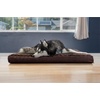 image:imageFurhaven WaterResistant Orthopedic Dog Bed for Large Dogs w Removable Quilt Top amp Washable Cover For Dogs Up to 95 lbs  IndoorOutdoor Quilt Top Convertible Mattress  Gray JumboXLUltra Plush Curly Faux Fur Chocolate