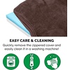 image:imageFurhaven WaterResistant Orthopedic Dog Bed for Large Dogs w Removable Quilt Top amp Washable Cover For Dogs Up to 95 lbs  IndoorOutdoor Quilt Top Convertible Mattress  Gray JumboXLTerry  Suede Espresso