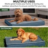 image:imageFurhaven WaterResistant Orthopedic Dog Bed for Large Dogs w Removable Quilt Top amp Washable Cover For Dogs Up to 95 lbs  IndoorOutdoor Quilt Top Convertible Mattress  Gray JumboXLConvertible Quilt Top Calm Blue