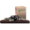 image:imageFurhaven WaterResistant Orthopedic Dog Bed for Large Dogs w Removable Quilt Top amp Washable Cover For Dogs Up to 95 lbs  IndoorOutdoor Quilt Top Convertible Mattress  Gray JumboXLUltra Plush Curly Faux Fur Chocolate