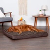 image:imageFurhaven WaterResistant Orthopedic Dog Bed for Large Dogs w Removable Quilt Top amp Washable Cover For Dogs Up to 95 lbs  IndoorOutdoor Quilt Top Convertible Mattress  Gray JumboXLUltra Plush Curly Faux Fur Chocolate