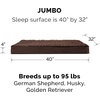 image:imageFurhaven WaterResistant Orthopedic Dog Bed for Large Dogs w Removable Quilt Top amp Washable Cover For Dogs Up to 95 lbs  IndoorOutdoor Quilt Top Convertible Mattress  Gray JumboXLUltra Plush Curly Faux Fur Chocolate