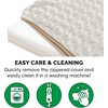 image:imageFurhaven WaterResistant Orthopedic Dog Bed for Large Dogs w Removable Quilt Top amp Washable Cover For Dogs Up to 95 lbs  IndoorOutdoor Quilt Top Convertible Mattress  Gray JumboXLUltra Plush Curly Faux Fur Cream