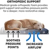 image:imageFurhaven WaterResistant Orthopedic Dog Bed for Large Dogs w Removable Quilt Top amp Washable Cover For Dogs Up to 95 lbs  IndoorOutdoor Quilt Top Convertible Mattress  Gray JumboXLWaterResistant Garden Print Lapis Blue