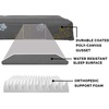 image:imageFurhaven WaterResistant Orthopedic Dog Bed for LargeMedium Dogs w Removable Washable Cover For Dogs Up to 55 lbs  IndoorOutdoor Logo Print Oxford Polycanvas Mattress  Chestnut LargeDlx Mat  Garden Print Iron Gate