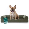 image:imageFurHaven Classic Sofa Orthopedic Dog Bed for Large Dogs with Orthopedic Egg Crate with a Solid Orthopedic Foam Base for Joint Support Removable Washable Cover Large Quilted Sofa Iron GrayDark Sage
