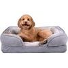 image:imageFurHaven Cooling Gel Dog Bed for Large Dogs Perfect Comfort Sofa Bed with Cool GelTop Foam with a Solid Orthopedic Foam Base for Joint Support Washable Cover Jumbo XL Plush amp Velvet Granite GrayGranite Gray