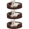 image:imageFurHaven Dog Bed for Small Dogs Oval Lounger with Soft Pillow Cushion Insert for Cozy Comfort Removable Washable Cover Small Faux Fur amp Suede GrayPeluche chocolate