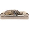 image:imageFurHaven Orthopedic Dog Bed for Large Dogs SofaStyle with Cool GelTop Foam with a Solid Orthopedic Foam Base for Joint Support Removable Washable Cover Jumbo XL Plush amp Suede GrayCream