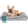 image:imageFurHaven Orthopedic Dog Bed for Medium Dogs Luxe Lounger Contour Mattress with Solid Orthopedic Foam Slab for Joint Support Removable Washable Cover Medium Faux Fur amp Suede GrayGray