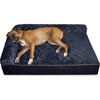 Goliath L Chaise - Faux Fur & Velvet (Dk Blue)