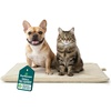 image:imageFurHaven ThermaNAP Self Warming Cat Mat Dog Bed for Crates with SelfWarming Technology for Cozy Rest Fully Machine Washable Small Plush Faux Fur GrayCream