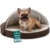 image:imageFurhaven 26 Round Orthopedic Dog Bed for MediumSmall Dogs w Removable Washable Cover For Dogs Up to 30 lbs  Sherpa amp Suede Snuggery  Gray 26inchEspresso